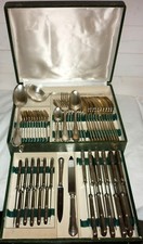 Ménagère 12 Boulenger métal argenté 62 pièces fourchette couteaux cuillères