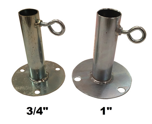 Steel canopy foot pads - canopy, 3/4"