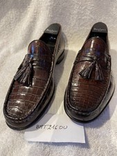 PRISTINE TOM FORD DARK BROWN ALLIGATOR LOAFERS SIZE 8,5