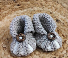 Chaussons bébé tricotés main