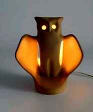 MAGNIFIQUE LAMPE HIBOU CHOUETTE EN CERAMIQUE VINTAGE DESIGN MODERNISTE 