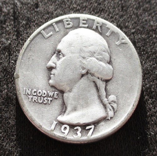 Old silver dollar 1937 - silver,