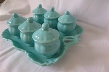 Service à créme bleu en