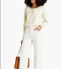 Sandro Paris Pull Femme Écru