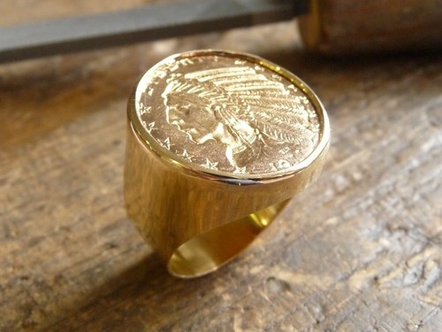 Chevalière ronde pièce - chevalière,