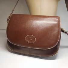 Sac bandoulière femme Sabrina cuir marron art déco bijouterie métal doré N6642