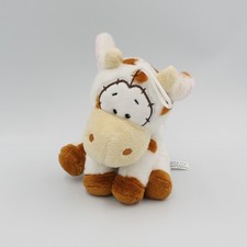 Doudou vache blanche marron