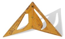 Equipe Protractor perazzolo Bois Ans 60 Le Grand Chic Moderne Vintage