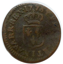 LOUIS XV Liard dit à la vieille tête 1773 I Limoges Rare