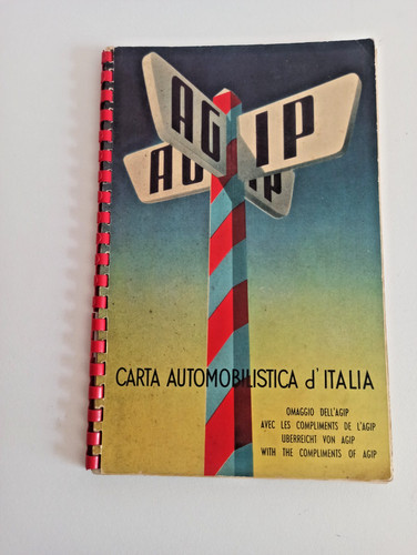 Rare atlas routier agip - routier, 1954