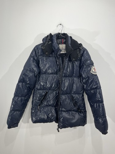Doudoune bleu moncler uni - moncler,