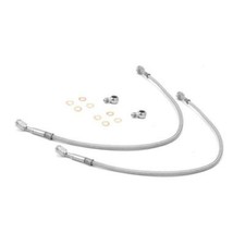 Brake Hose Kit, Front, Stainless Steel; 97-06 Jeep Wrangler TJ