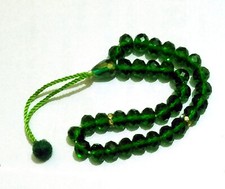 CHAPELET PERLES EN CRISTAL ISLAMIC 33 PERLES TASBIH TASBEEH SOUCI 10 MM