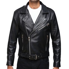 Veste en cuir noir Brando pour