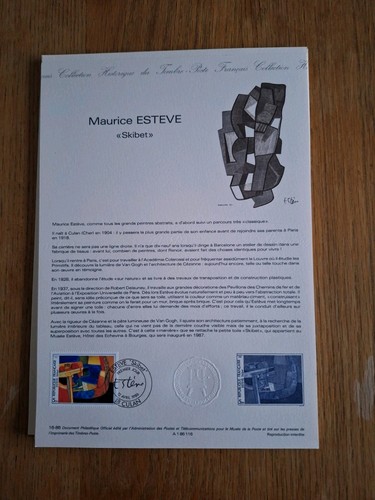 Document philatelique 1986 - document,
