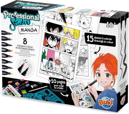 Carnet manga colorier pro - colorier,
