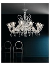 Lustre Classique Murano De Venise Transparent LEO-VENERE-12