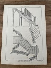 MENUISERIE 1889 - Escalier à Limons Droits, Travail du Bois - 1 Gravure