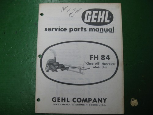 Gehl fh84 chop all - all, harvester