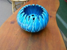 Charolles Céramique Vase Pique Fleur Céramique Bleue