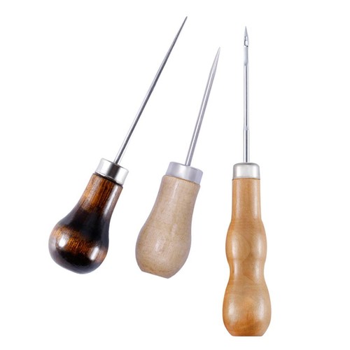 3pcs manche bois poinçon - 3pcs,