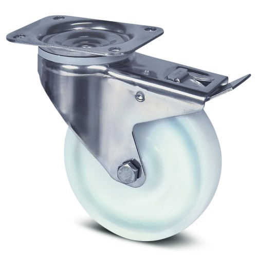 Roulette pivotante inox - ,