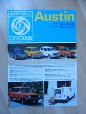 Catalogue gamme Austin MINI, clubman, van, 1100, 1300, maxi, 2200