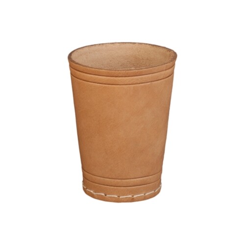Gobelet cuir naturel en - cuir,