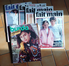LOT MAGAZINES FAIT MAIN - BURDA - COUTURE - TRICOT
