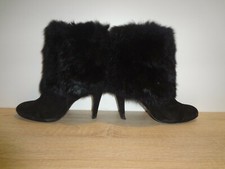 40 SAN MARINA BOTTINE FOURRURE DAIN CUIR CONFORT TALON 10 CM CHAUSSURE BOTTE BAS