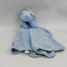 Doudou plat ours bleu éponge NATALYS - 30470