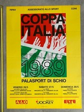 Volleyball italia cup 1989 vintage  poster 