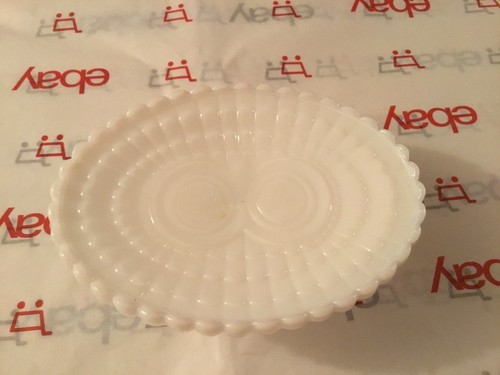 Avon white glass - glass, oval