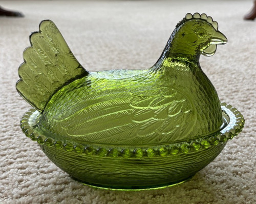 Vintage indiana glass olive - vintage,
