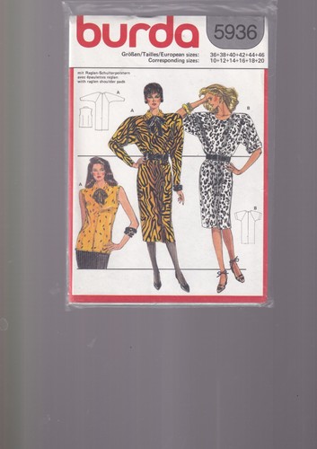 Patron burda 5936 robe - n°5936,