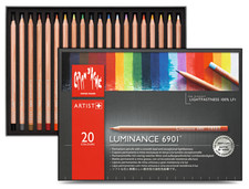Boite de 20 crayons de couleur Luminance 6901 Caran d'Ache Classic sélection