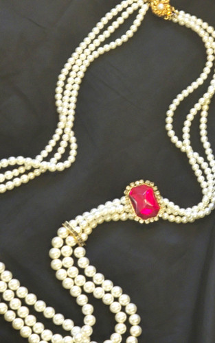 Vintage triple strand - triple, glass