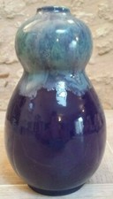 VASE ART DECO BLEU CERAMIQUE
