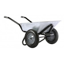 Brouette 2 roues gonflées 100 L caisse galvanisée Aktiv Excellium Twin HAEMMERL