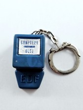 PORTE-CLES - Miniature - COMPTEUR BLEU EDF - Vintage 1960s - Électricité -