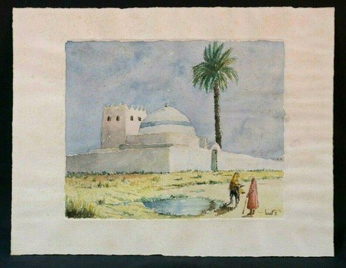 Aquarelle orientalisme début