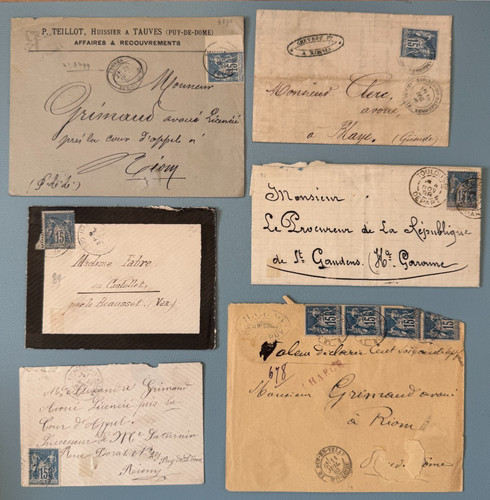 Lot 6 lettres et - ==, de