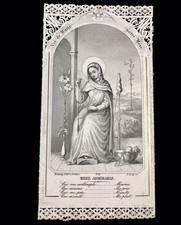 Ancienne 1872  Image Pieuse Dentelle De La Vierge Mère Admirable Ed Bonamy