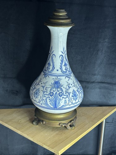 Ancien vase faïence bleu - , type
