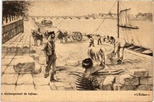 CPA PARIS Dechargement de