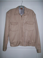 Gabardine jacket blouson rockabilly rock and roll beige parfait état. taille s