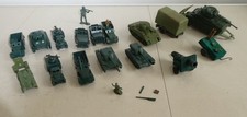 Jouet de bazar canon jeep GMC Half track tank Sherman comme Bonux HO 1960’s