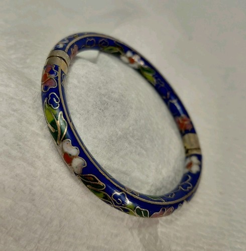 Bracelet jonc asiatique bleu - bracelet,