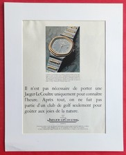 Publicité de presse: Montre JAEGER - LECOULTRE Genève  L'ALBATROS Sport