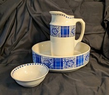 Ensemble de Toilette, Badonviller Béatrice Broc, Bassine ou Cuvette et Bol